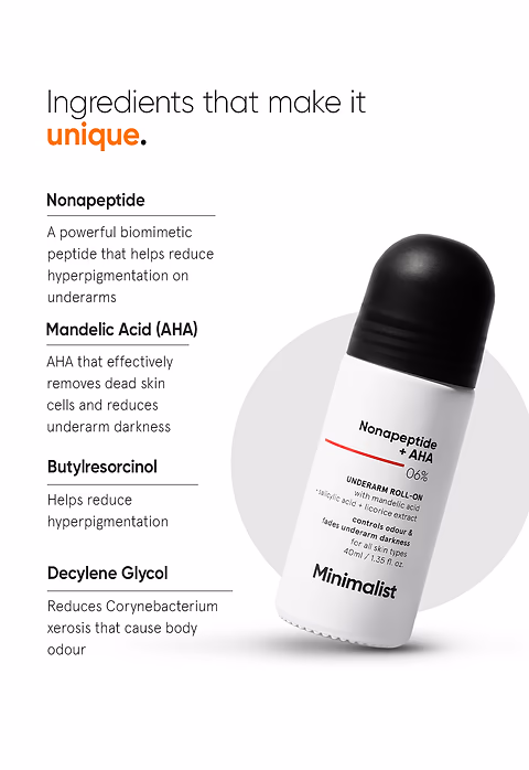 Nonapeptide + AHA 6% Underarm Roll-On