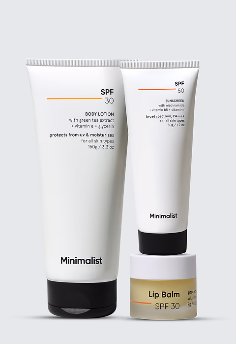 Sun Protection Kit - A Powerful Combo to protect your Body from Harmful UV Rays - Suitable for All Skin Types